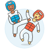 Sport Taekwondo 1 Illustration from UX Colors Set