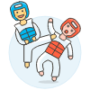 Sport Taekwondo 5 Illustration from UX Colors Set