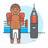 Sports Boxing 1 Illustration from UX Colors Set