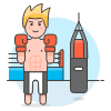 Sports Boxing 2 Illustration from UX Colors Set