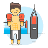 Sports Boxing 3 Illustration from UX Colors Set