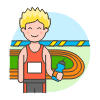 Sports Running Athlete 3 Illustration from UX Colors Set