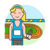 Sports Running Athlete 4 Illustration from UX Colors Set