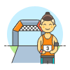 Sports Running Marathon 5 Illustration from UX Colors Set | Free Download as SVG Vector and Transparent PNG | Streamline illustrations