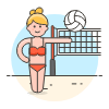 Sports Volleyball 1 Illustration from UX Colors Set