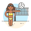 Sports Volleyball 2 Illustration from UX Colors Set