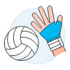 Volleyball Hit 1 Illustration from UX Colors Set