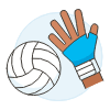 Volleyball Hit 2 Illustration from UX Colors Set
