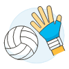 Volleyball Hit 3 Illustration from UX Colors Set