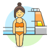 Sports Swimming 3 Illustration from UX Colors Set