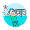 Sports Water Volleyball 4 Illustration from UX Colors Set