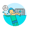 Sports Water Volleyball 6 Illustration from UX Colors Set