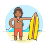 Surfing 11 illustration - Free transparent PNG, SVG. No sign up needed.