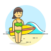 Surfing 18 Illustration from UX Colors Set