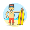Surfing 9 illustration - Free transparent PNG, SVG. No sign up needed.