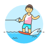 Wakeboarding 9 Illustration from UX Colors Set