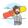 Sports Snowboard 1 Illustration from UX Colors Set
