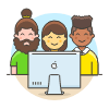 Designer Team 1 Illustration from UX Colors Set