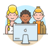 Designer Team 2 Illustration from UX Colors Set