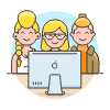 Designer Team 3 Illustration from UX Colors Set