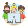 Designer Team 4 Illustration from UX Colors Set