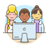 Designer Team 5 Illustration from UX Colors Set