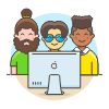 Designer Team 6 Illustration from UX Colors Set