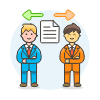 Document Sharing 2 3 Illustration from UX Colors Set