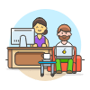 Work Desk Sofa 2 1 Illustration from UX Colors Set