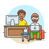 Work Desk Sofa 2 2 Illustration from UX Colors Set