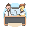 Workspace Office 1 Illustration from UX Colors Set