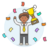 Promotion Trophy 1 3 Illustration from UX Colors Set