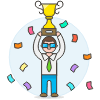 Promotion Trophy 2 1 Illustration from UX Colors Set