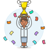 Promotion Trophy 2 5 Illustration from UX Colors Set | Free Download as SVG Vector and Transparent PNG | Streamline illustrations