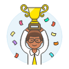 Promotion Trophy 3 3 Illustration from UX Colors Set