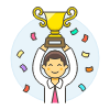 Promotion Trophy 3 4 Illustration from UX Colors Set