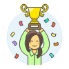 Promotion Trophy 3 6 Illustration from UX Colors Set