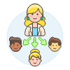 Team Hierarchy 1 2 Illustration from UX Colors Set