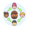 Team Hierarchy 2 2 Illustration from UX Colors Set