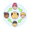Team Hierarchy 2 3 Illustration from UX Colors Set
