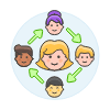 Team Hierarchy 2 4 Illustration from UX Colors Set