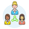 Team Hierarchy 3 1 Illustration from UX Colors Set