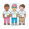Programmer Team 3 Illustration from UX Colors Set