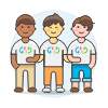 Programmer Team 4 Illustration from UX Colors Set