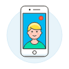 Video Call Phone Illustration from UX Colors Set