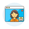 Video Conference Browser 1 3 Illustration from UX Colors Set