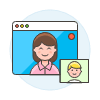 Video Conference Browser 2 1 Illustration from UX Colors Set