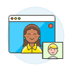 Video Conference Browser 2 2 Illustration from UX Colors Set