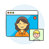 Video Conference Browser 2 3 Illustration from UX Colors Set