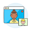 Video Conference Browser 2 5 Illustration from UX Colors Set